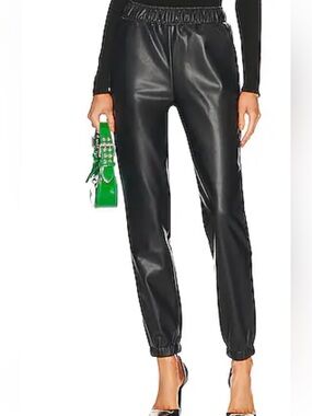 WeWoreWhat vegan leather joggers size M . Revolve, new